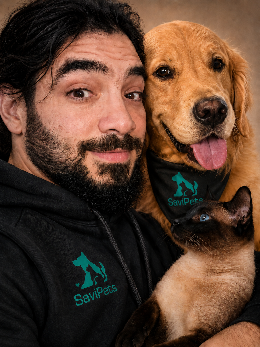 SaviPets team caring for a pet